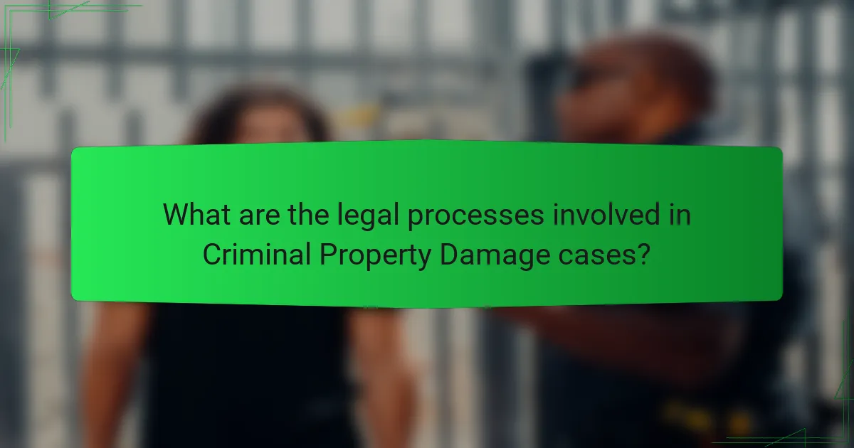 What are the legal processes involved in Criminal Property Damage cases?