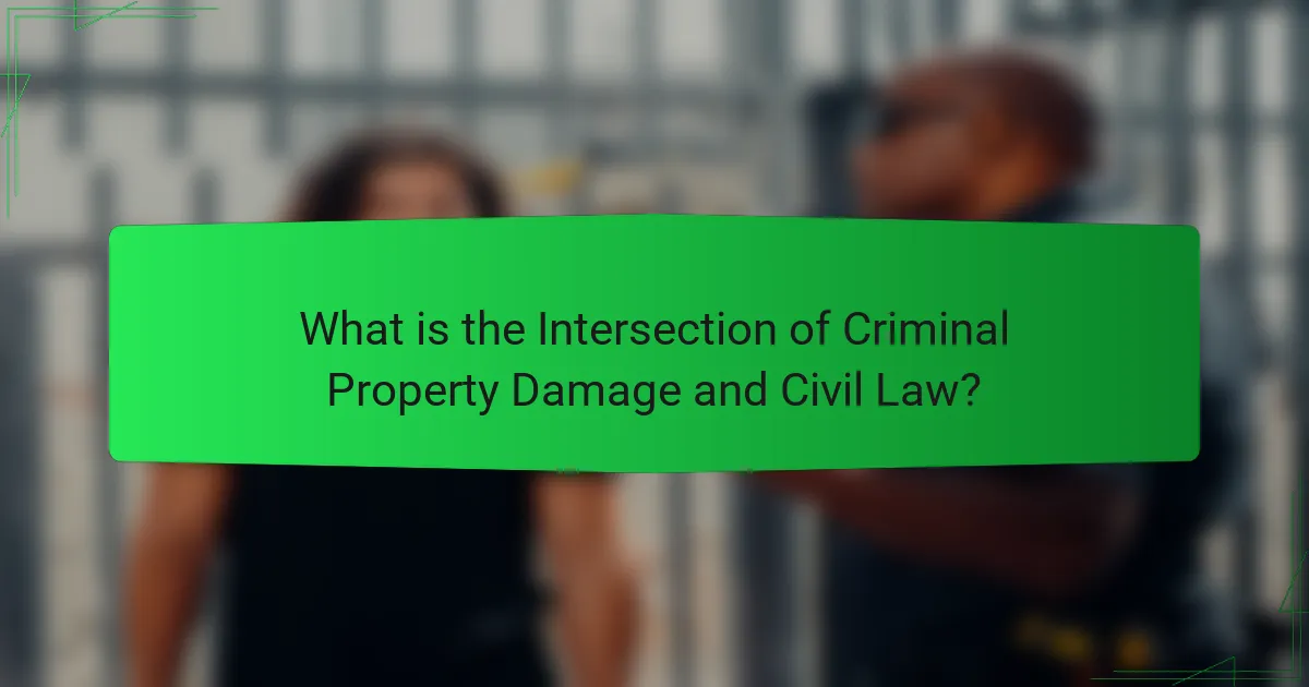 What is the Intersection of Criminal Property Damage and Civil Law?