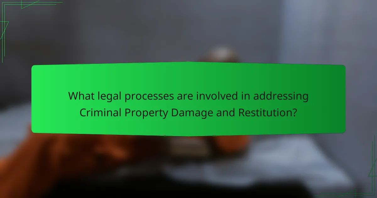 What legal processes are involved in addressing Criminal Property Damage and Restitution?